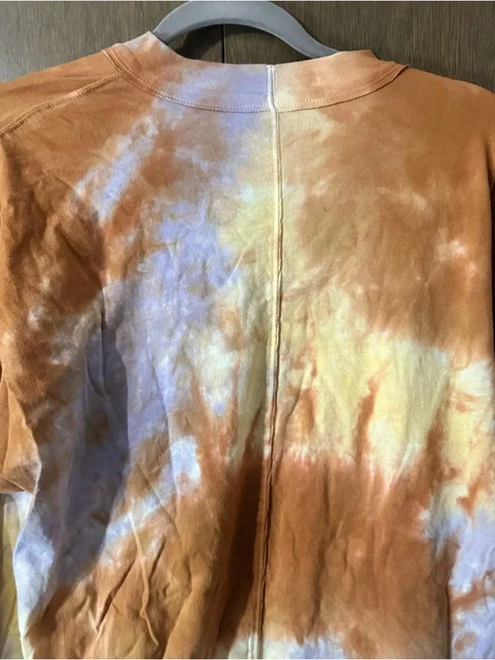 Free People We the Free Tie-Dye Tee Lilac Woods Long Sleeve Shirt Size Large - Picture 6 of 12